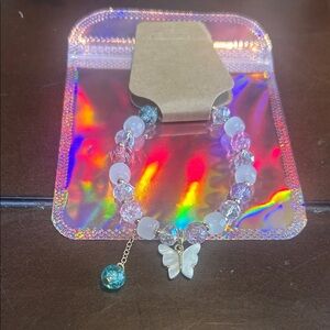 Butterfly Charm Beaded Bracelet